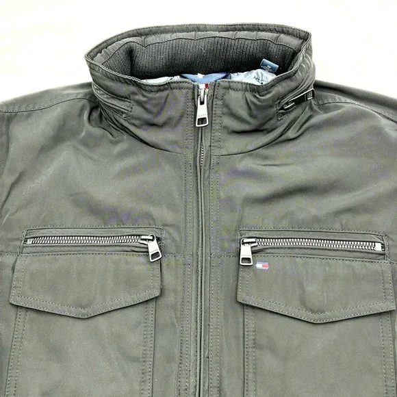 Tommy Hilfiger Men's Black Bomber Jacket, Water and Wind Resistant, Size M - Picture 8 of 14